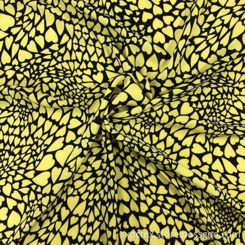 Polyester Wool Dobby Crepe Printed Fabric